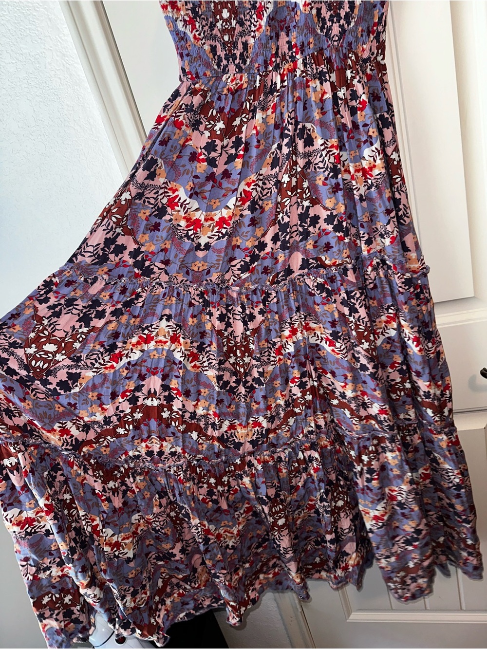 Abel the Label Anthropologie Charlotte Floral Purple Lavender Maxi Dress size M - Picture 3 of 8